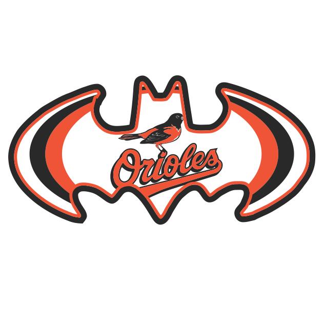 Baltimore Orioles Batman Logo DIY iron on transfer (heat transfer)